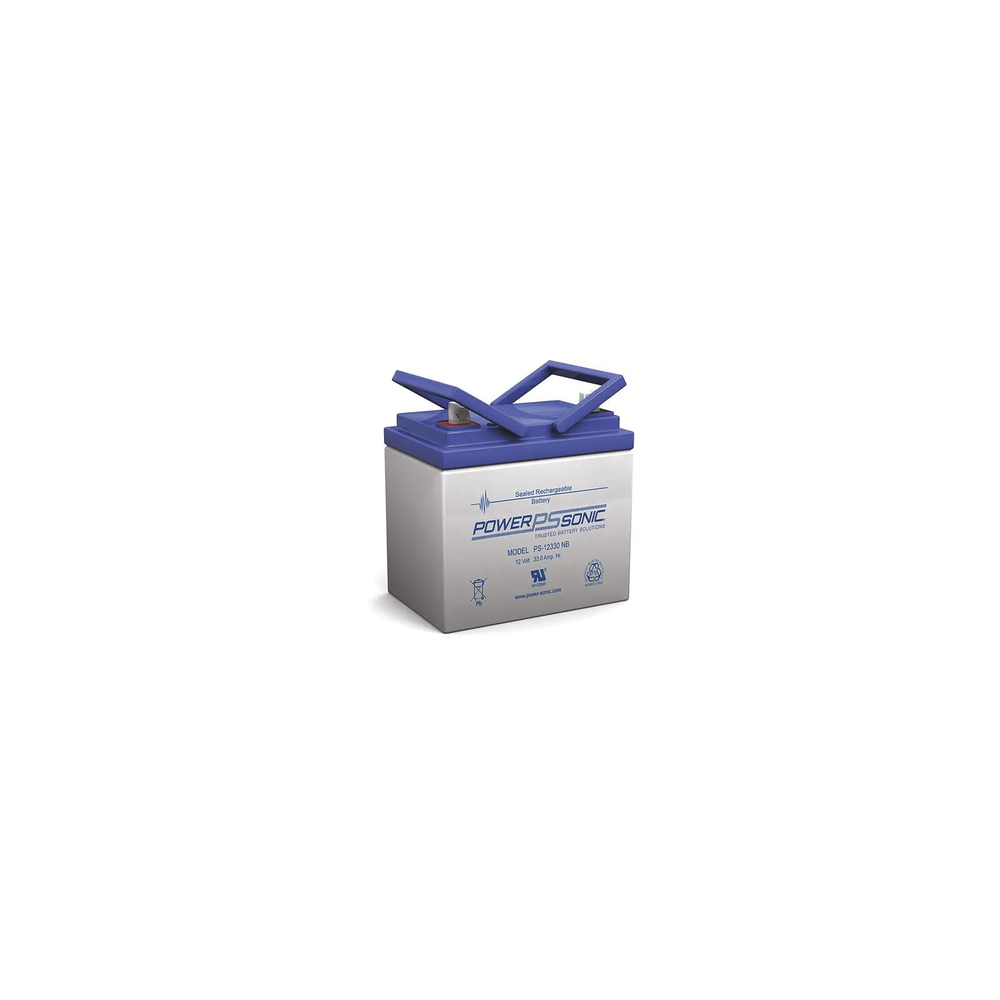 POWER SONIC, PS-12330-NB3, Batería 12V, 33AH, Para Respaldo, Tecnologías AGM/VRLA, 5 Años Vida Útil, Terminales NB3, Reconocida 