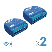 SHELLY, SHELLYPLUS1X2, Relevador inalámbrico (par 2 piezas en la caja) inteligente 16A, 110-230 V, compatible con asistente de v