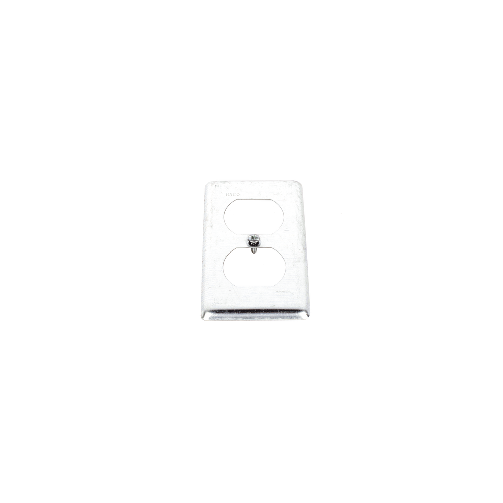 RACO, HUB-864, Tapa Metálica 4 X2 / Para tomacorriente Duplex.
