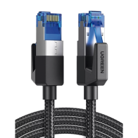 UGREEN, 80429, Cable Ethernet Cat8 CLASSâ... F/FTP Redondo con Malla de Nylon 1 Metro