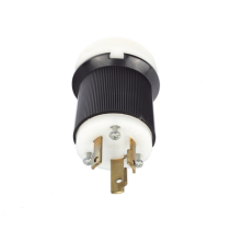 HUBBELL, HUB-HBL-2621, Clavija Industrial con Bloqueo de Media Vuelta / 30 A 250 V CA / 2 Polos 3 Hilos / Color Blanco y Negro /