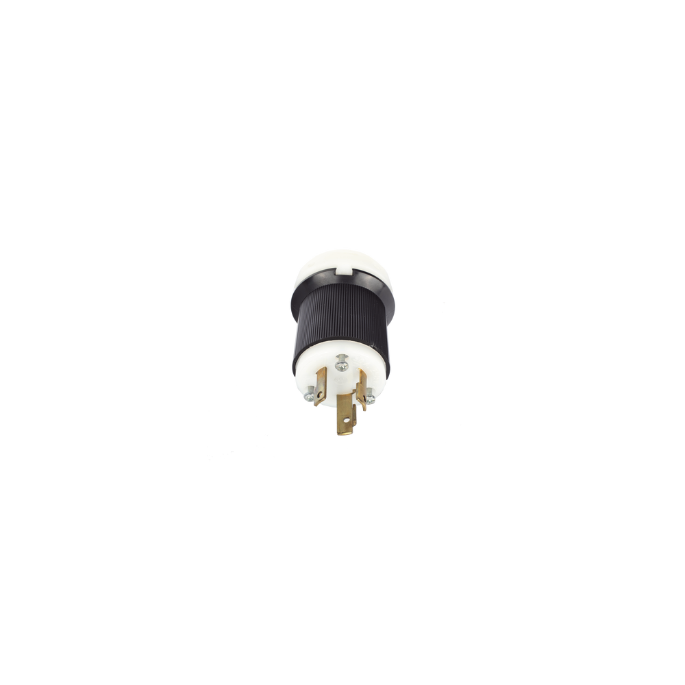 HUBBELL, HUB-HBL-2621, Clavija Industrial con Bloqueo de Media Vuelta / 30 A 250 V CA / 2 Polos 3 Hilos / Color Blanco y Negro /