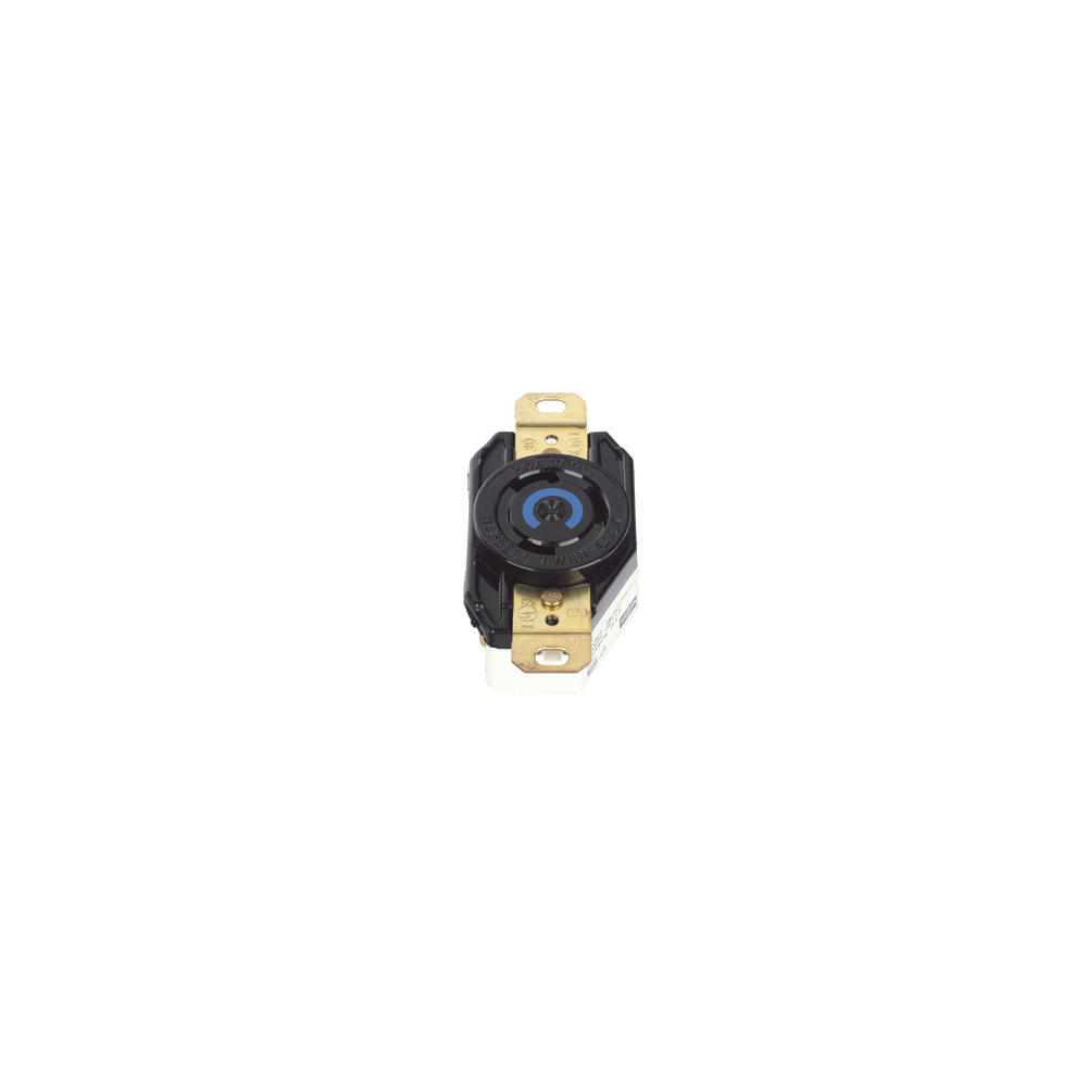 HUBBELL, HUB-HBL-2620, Receptáculo de Media Vuelta Industrial 30 A 250 V CA 2 Polos 3 Hilos (Nema L6-30R) Color Negro.