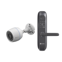 EZVIZ, CS-L2S/CAM, Kit de Cerradura Inteligente con Cámara IP Wi-Fi modelo CS-H3C / Apertura Remota desde la App / Códigos Tempo
