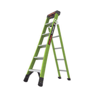Little Giant Ladder Systems, KING-KOMBO2-6IA-AC, Escalera de Tijera 3 en 1 de 1.8 Metros, Fibra de Vidrio (SKU13906-001). Hecha 
