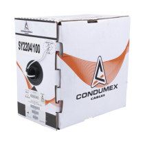 CONDUMEX, SY-22-04/1000, Bobina de 305 Metros / Cable de Cobre / 4 x 22 AWG / Tipo Alarmas UL / Para Interior / Color Blanco / P