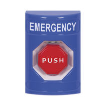 STI, SS2405EM-EN, Botón de Emergencia, Texto en Español, Policarbonato Súper Resistente, Momentaneo