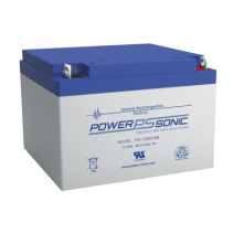 POWER SONIC, PS-12260-NB2, Batería 12V, 26AH, Para Respaldo, Tecnologías AGM/VRLA, 5 Años Vida Útil, Terminales NB2, Reconocida 