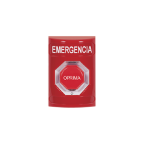 STI, SS2009EM-ES, Botón de Emergencia, Texto en Español, Color Rojo, Acción Mantenida, Girar para Restablecer y LED Multicolor