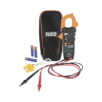 KLEIN TOOLS, CL220, Amperímetro Digital de Gancho de Rango Automático de 400 A CA con Medidor de Temperatura.