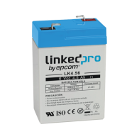 LINKEDPRO BY EPCOM, LK4.56, Batería 6 V / 4.5 Ah / UL / Tecnología AGM / Vida útil promedio 5 años / Para uso en equipo electrón