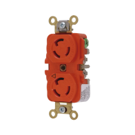 HUBBELL, HUB-IG-4700A, Receptáculo Duplex de Media Vuelta/ 15 A 125 V CA / 2 Polos 3 Hilos / Nema L5-15R.