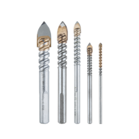 MAKITA, B-68993, Juego de 5 brocas para vidrio de 1/8 -3/16 -1/4 -3/8 -1/2