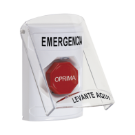 STI, SS2322EM-ES, Botón Multipropósito, Emergencia, Reset Con Llave, Español, Tapa De Policarbonato, 2 Relevadores forma C, Inte