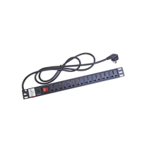 EPCOM POWERLINE, TX120VBR, Protector de 120 Vca con 8 contactos de alimentación en color negro para aplicaciones en Rack