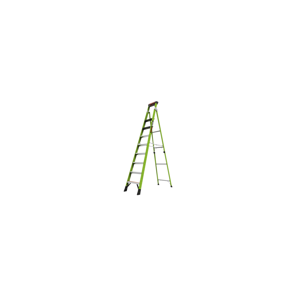 Little Giant Ladder Systems, SENTINEL10, Escalera de 3.05 m Capacidad máxima de 170 Kg, inclinada, de fibra de vidrio con almoha