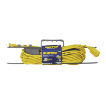 SURTEK, SYS-136042, Extensión Eléctrica de Uso Rudo 6 metros / 127 V CA 10 A Máximo / Color Amarillo.