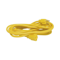 SURTEK, SYS-136170, Extensión Eléctrica de Uso Rudo Aterrizada 2.4 metros / 127 V CA 10 A Máximo / Color Amarillo.