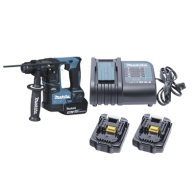 MAKITA, DHR171SFE, Martillo rotatorio inalámbrico con Cargador y Baterías 17 mm (11/16 ) Motor Sin Carbones LXT de 18V