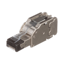 PANDUIT, FPS6X88MTG, Plug RJ45 Blindado, Instalación Recta, Terminación en Campo Certificable, Compatible con Cat5e, Cat6 y Cat6