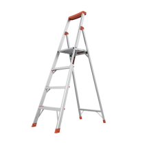 Little Giant Ladder Systems, FLIPNLITE-4C, Escalera con 4 peldaños de 1.8 metros de aluminio.