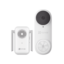 EZVIZ, CS-DB2KIT, Timbre con Cámara Wi-Fi (Doorbell) de Batería Recargable / Libre de Cables / Uso Exterior Con Protección (IP65