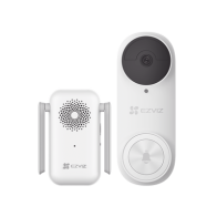 EZVIZ, CS-DB2KIT, Timbre con Cámara Wi-Fi (Doorbell) de Batería Recargable / Libre de Cables / Uso Exterior Con Protección (IP65