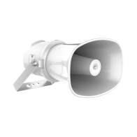 HIKVISION, DS-QAZ1307G1T-E, Altavoz IP Tipo Trompeta | 7 Watts | PoE+ | Integración con Hik-Central Professional | Reproducción 