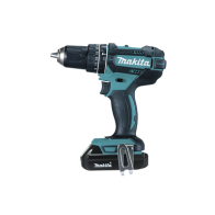 MAKITA, DHP-482-SYE, Rotomartillo/Taladro Inalámbrico (1/2 ) de 1,900 RPM, 18Vcc, Torque 62 N.m (Incluye 2 Baterías y Cargardor)