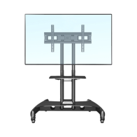 NB-EPCOM, AVA1500601PNB, Soporte de Pantalla con Ruedas / Compatible con Monitores de32 a 75 / Base para Colocar Accesorios Adic