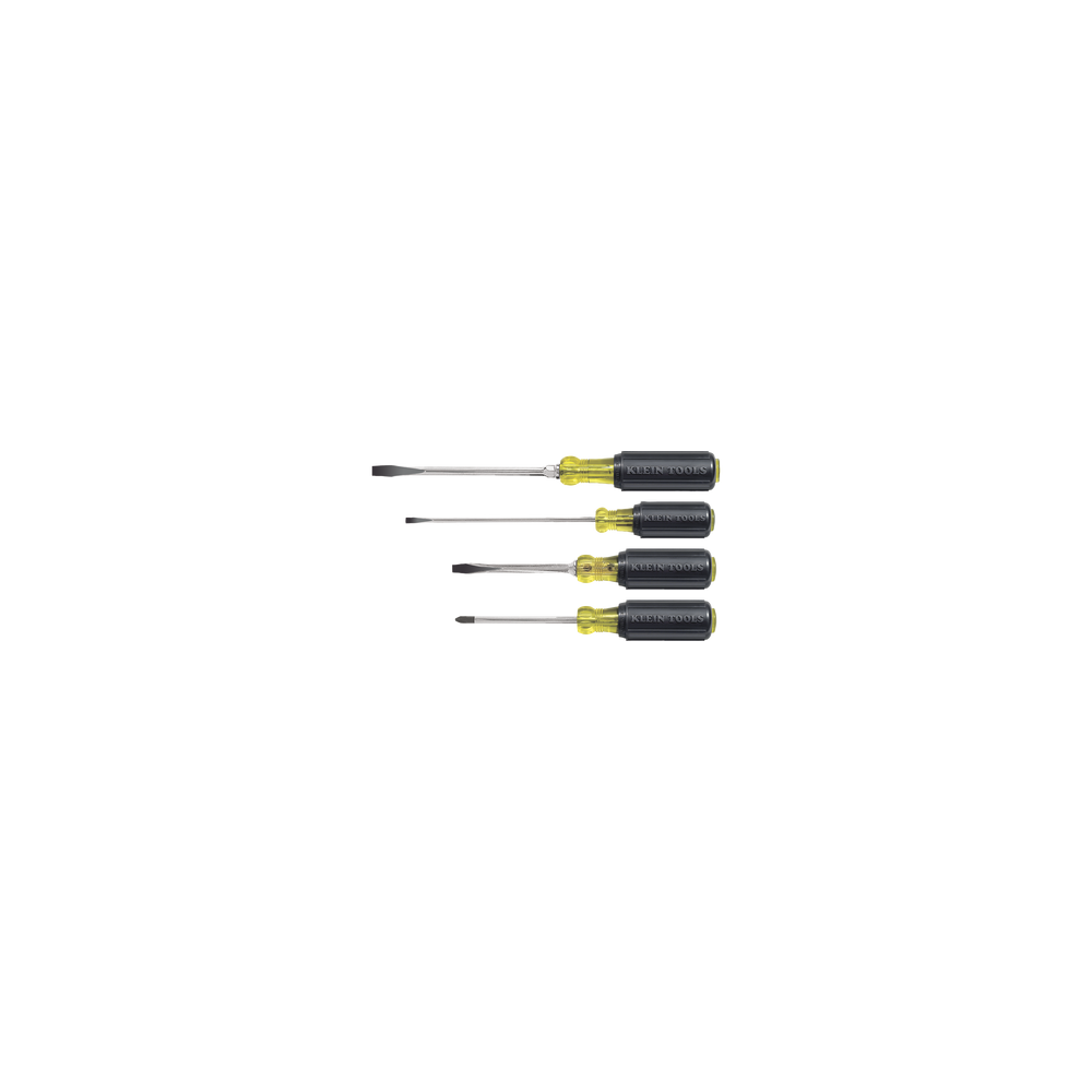 KLEIN TOOLS, 85105, Juego de desarmadores de punta ranurada y Phillips de 4 piezas.
