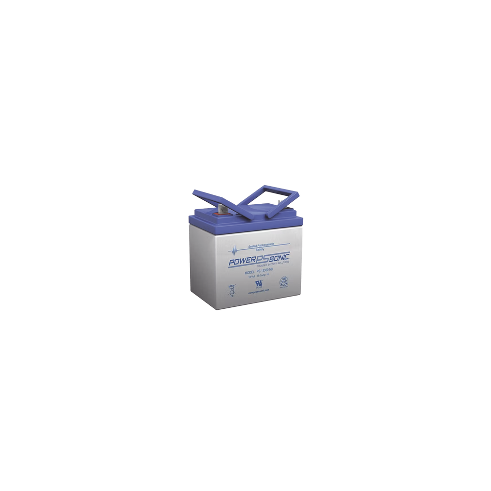 POWER SONIC, PS-12350-NB3, Batería 12V, 35AH, Para Respaldo, Tecnologías AGM/VRLA, 5 Años Vida Útil, Terminales NB3, Reconocida 