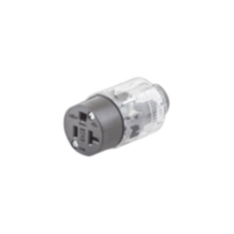 HUBBELL, HUB-520-LC, Conector Iluminado 20 A 125 V CA 2 Polos 3 Hilos (Nema 5-20R).
