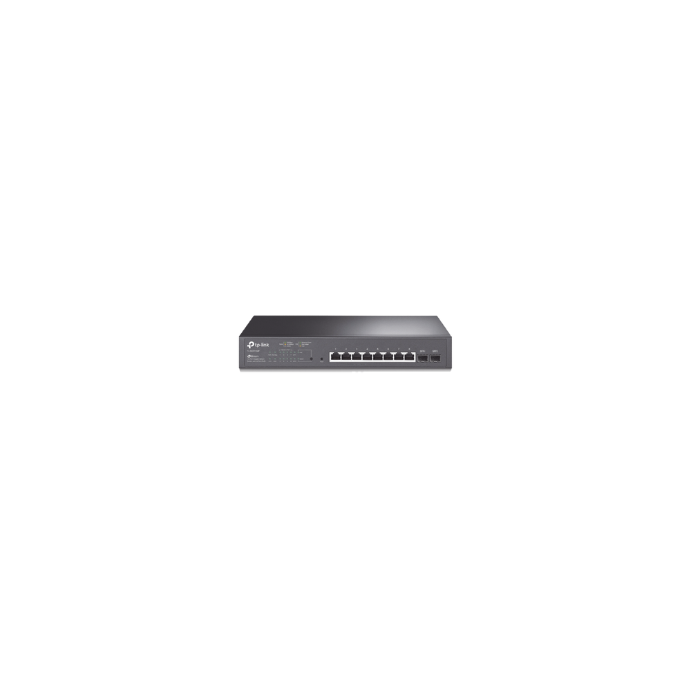 TP-LINK, TL-SG2210MP, Switch PoE JetStream SDN Administrable 8 puertos 10/100/1000 Mbps + 2 puertos SFP, 8 puertos PoE, 150W, ad