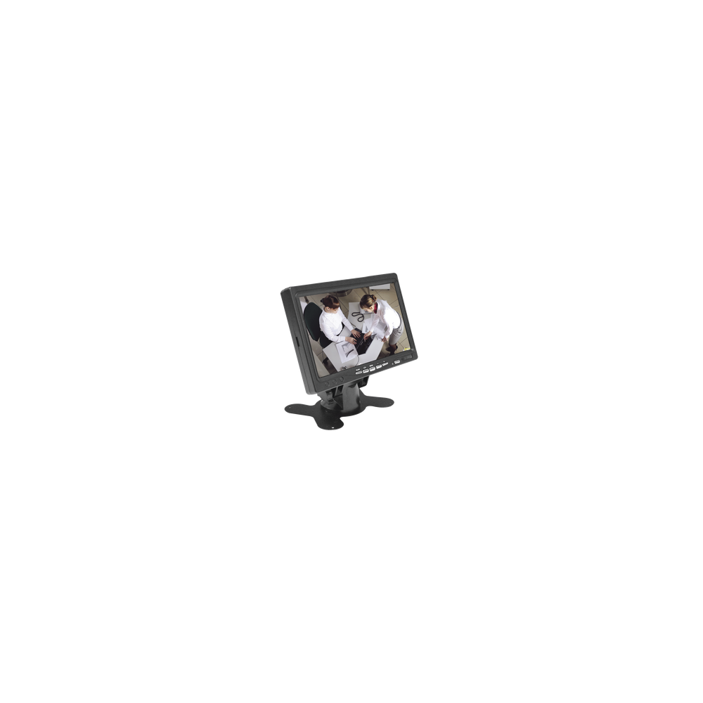 SYSCOM, BMG7030H, Monitor 7 TFT-LCD ideal para colocar en vehículos o DVR/NVR. Entradas de video HDMI, VGA y RCA (CVBS)