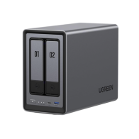 UGREEN, 25242, NASync DXP2800 | SO UGOS Pro | Intel N100 12th Gen Intel® 4 Core™ | 2 Bahías SATA hasta 48TB | 2-Bahias (M.2 NVMe