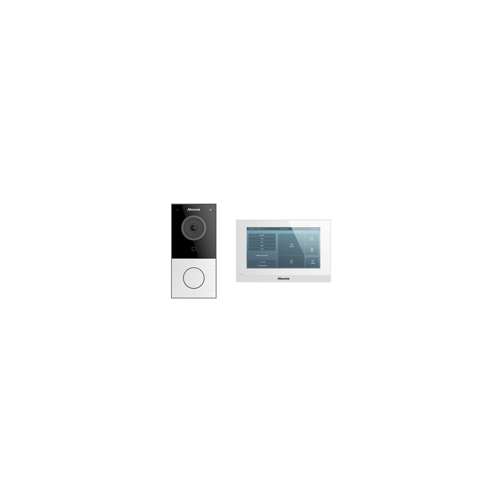 AKUVOX, KITAKUVOXWIFI, Kit de Videoportero Akuvox WIFI/ Monitor Linux de 7 Pulgadas/ 100% en la Nube / POE / Bluetooth / NFC / L