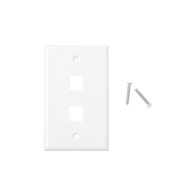 LINKEDPRO BY EPCOM, LP-FP-17, Placa de pared de 2 puertos, Keystone, Color Blanco