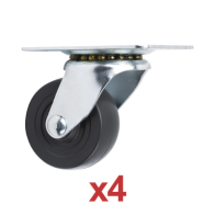 SYSCOM, ROD42.5, Kit de 4 Ruedas Locas para Racks y Gabinetes (Ver Compatibilidad).