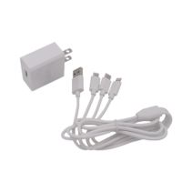 EPCOM POWERLINE, PL52C, Cargador de pared USB de 5 Vcc 2A / Multi-puertos / USB-C / Micro USB / Tipo C / Lightning (iPhone) / Ex