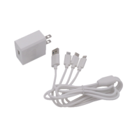 EPCOM POWERLINE, PL52C, Cargador de pared USB de 5 Vcc 2A / Multi-puertos / USB-C / Micro USB / Tipo C / Lightning (iPhone) / Ex
