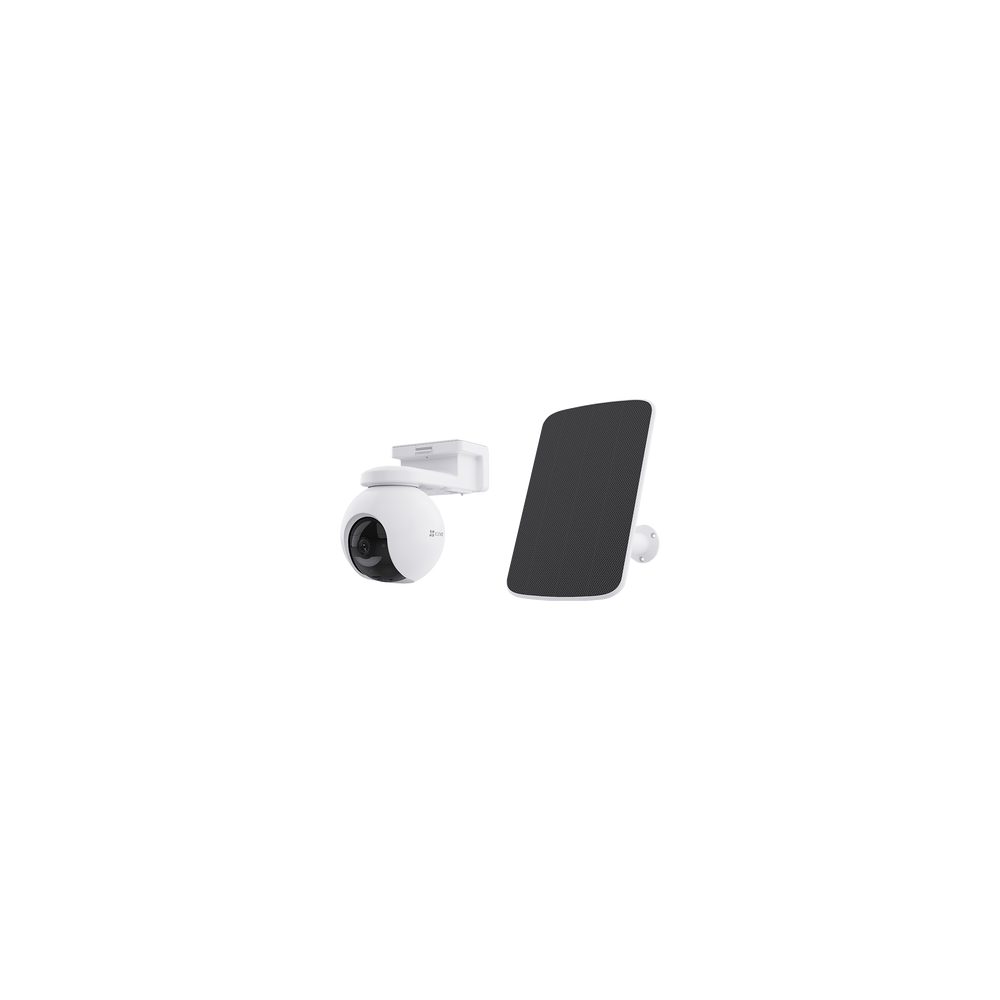 EZVIZ, CS-CB8/SP, Kit de Cámara de Batería Recargable 10400mAh y Panel Solar / Wi-Fi / Incluye 1 pieza de CS-CB8 y 1 Pieza de Pa