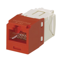 PANDUIT, CJ688TGRD, Conector Jack RJ45 Estilo TG, Mini-Com, Categoría 6, de 8 posiciones y 8 cables, Color Rojo