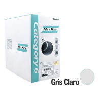 PANDUIT, NUR6C04IG-C, Bobina de Cable UTP de 305 m. de Cobre, NetKey, Gris Claro, Categoría 6 (24 AWG), 1000Mbps, Riser (CMR), d
