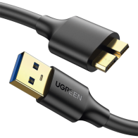 UGREEN, 10840, Cable Adaptador USB-A 3.0 a Micro USB 3.0 / 0.5 Metros / Carga y Sincronización de Datos / Velocidad de hasta 5 G