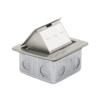 THORSMAN, TH-MC-PD, Mini caja de piso rectangular para datos y conectores tipo Keystone, Color y material en acero inoxidable (3