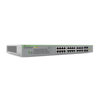 ALLIED TELESIS, AT-GS950/28PS-V2-10, Switch PoE+ Gigabit WebSmart de 24 puertos 10/100/1000 Mbps + 4 puertos SFP Gigabit, 185 W,
