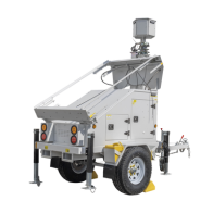 PRECISION, PST-VTS-3P, Traila / Remolque con Mástil Retráctil de 7.5 m. para Videovigilancia o Iluminación, con Bases para Insta