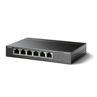 TP-LINK, TLSF1006P, Switch PoE no Administrable de escritorio / 6 puertos 10/100 Mbps / 4 puertos PoE af/at / Presupuesto 67 W /
