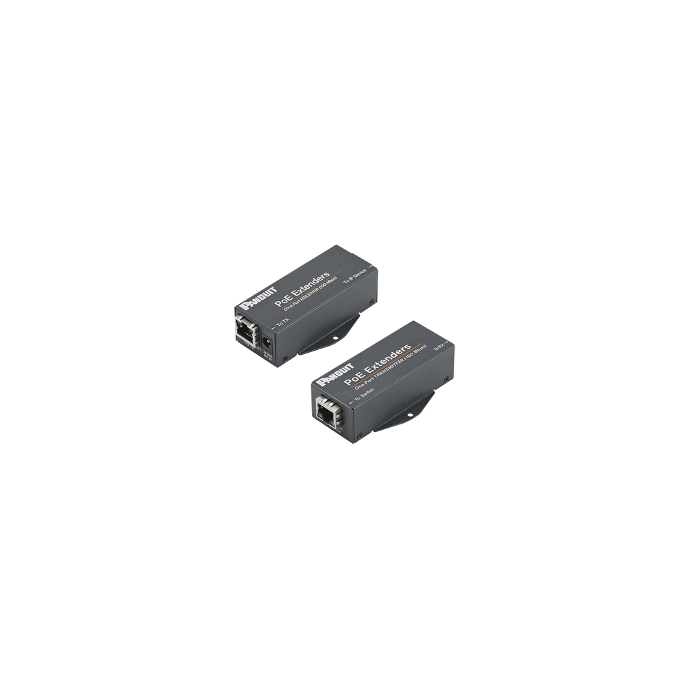 PANDUIT, POEXKIT1, Kit de Extensor PoE/PoE+, Hasta 610 Metros (2000 ft) con Cable Cat5e o Cat6, 10/100Mbps, Incluye Transmisor, 